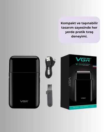 Taşınabilir Mini Elektrikli Tıraş Makinesi | Sessiz ve Güçlü Motor
