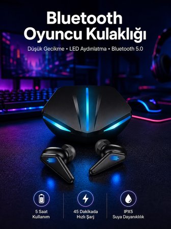 Kablosuz Bluetooth Bağlantılı Kulaklık ve Dokunmatik Ekran Akıllı Saat Arama Cevaplama