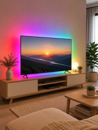 5 Metre RGB Şerit LED 5050 SMD Uzaktan Kumandalı Renkli Dekoratif LED Aydınlatma Seti