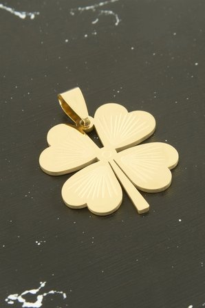 Yonca Çelik Kolye Ucu 2,5 cm