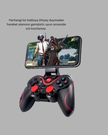 Bluetooth Gamepad Kablosuz Oyun Kumandası Tek Cihaz Destekli