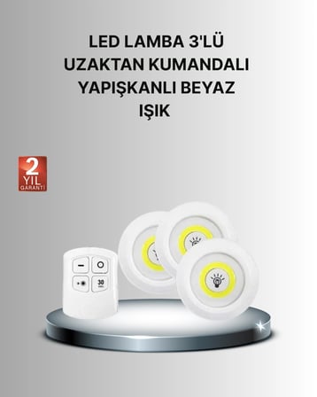 Dekoratif ve Pratik 3’lü Kumandalı Spot LED Aydınlatma