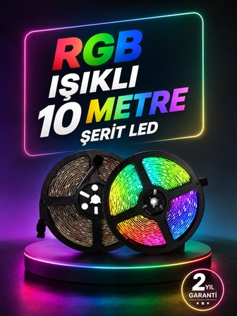 Smart Şerit LED Kumandalı USB Enerjili Suya Dayanıklı Dekoratif Aydınlatma