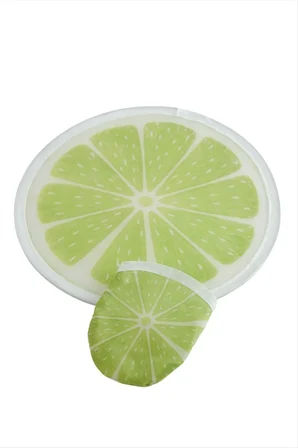 Limon Desenli Kore Yelpaze