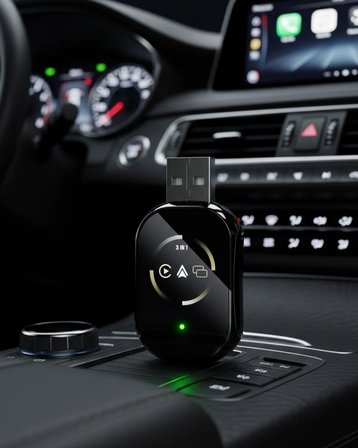 Araç İçi Kablosuz CarPlay Android Auto AirPlay Adaptörü