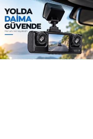 Çift Kameralı 1080P Full HD Araç Kayıt Kamerası