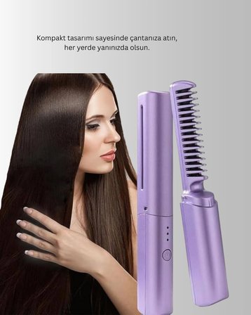 Taşınabilir Saç Düzleştirici Tarak – Ayarlanabilir Isı Kontrollü
