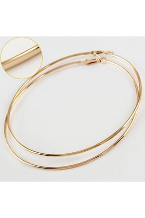 İnce Boru Metal Halka Küpe 8-9-10 cm