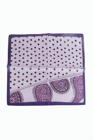 Benekli Desenli Zr Şifon Fular 50*50 cm