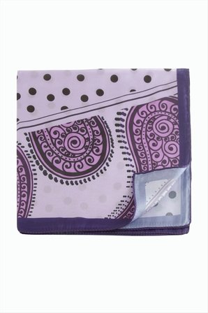 Benekli Desenli Zr Şifon Fular 50*50 cm