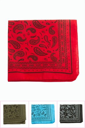 Çini Desenli Keten Bandana 50*50