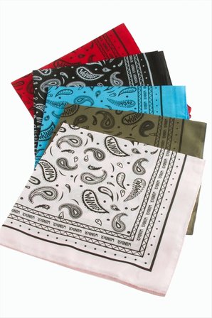 Çini Desenli Keten Bandana 50*50