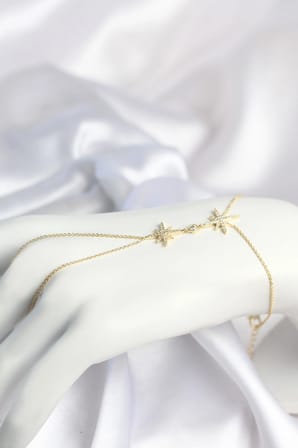 Pirinç Gold Renk Kutup Yıldızı Model Zirkon Taşlı Şahmeran