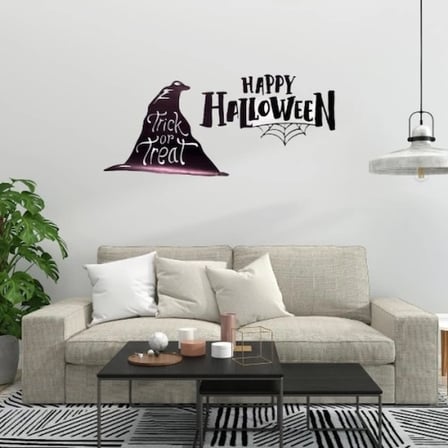Halloween Temalı Duvar Stickerı - 3 Farklı Model - Cadılar Bayramı Dekoru - 57x24 cm