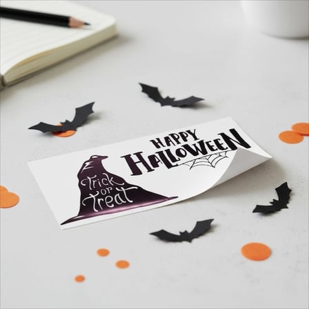 Halloween Temalı Duvar Stickerı - 3 Farklı Model - Cadılar Bayramı Dekoru - 57x24 cm