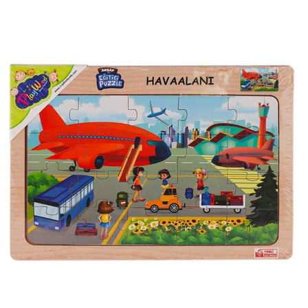 ONY-233-234-235-236 Ahşap Eğitici Puzzle Havaalanı - 1 Adet Stokta Olan Gönderilir