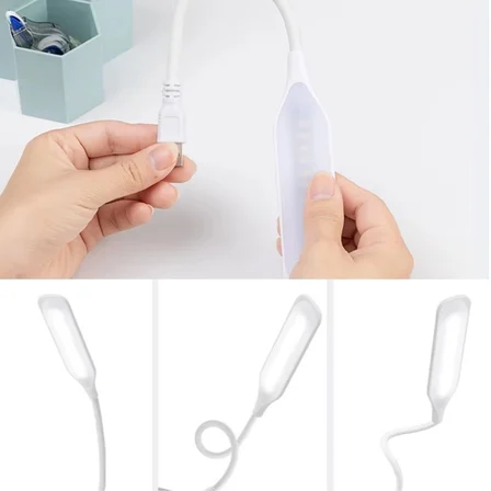 USB Girişli  Ledli  Kademeli Dokunmatik Masa/Kitap Okuma Lambası Ledi Beyaz