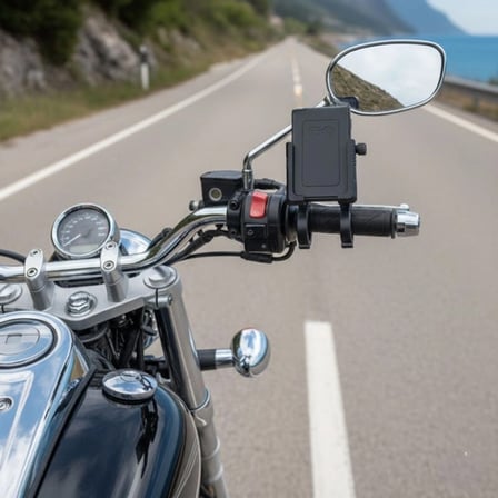 Evrensel Motosiklet Telefon Tutucu – Kaymaz, Kilitlenebilir Güvenli Tutuşlu, ° Ayarlanabilir Gidon Bağlantılı Akıllı Telefon Aparatı