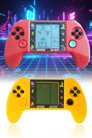Taşınabilir Tetris Oyun Konsolu Renkli Retro Oyun Aleti Çocuklar İçin Eğlenceli Mini Konsol