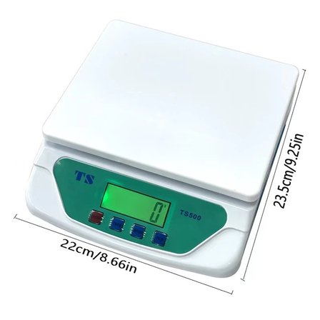 TS-500 Dijital Terazi - LCD Ekran, Dara Alma, Sayım Fonksiyonlu, Yüksek Hassasiyetli Tartım Cihazı