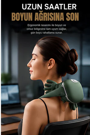 Kızılötesi Isıtmalı Avuç İçi Boyun Omuz Sırt Masaj Aleti Şarjlı 3D Yoğurma Etkili