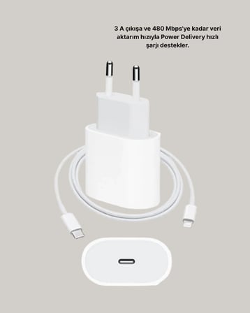 Yeni Nesil 20W USB-C Hızlı Şarj Cihazı iOS Tam Uyumlu