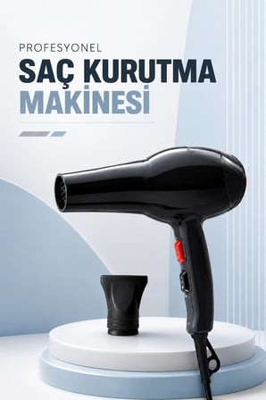 Tüm Saç Tiplerine Uygun, İki Kademeli Hız Ayarlı Fön Makinesi