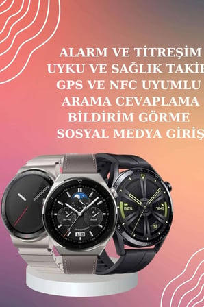 ANC Özellikli Bluetooth Kulaklık ve Amoled Ekran Akıllı Saat Uyku ve Sağlık Takibi Nabız Ölçer