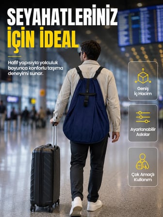 Çok Amaçlı Katlanabilir Taşıma Çantası Geniş Hacimli Günlük Kullanım Çantası