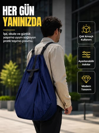 Geniş İç Hacimli Katlanabilir Çanta Pratik Taşıma Deneyimi Sunan Modern Tasarım