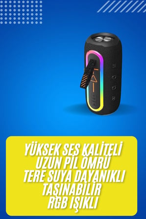 Bluetooth Hoparlör USB Şarjlı Uzun Pil Ömrü Android ve İOS Uyumlu Renkli Yeni Nesil