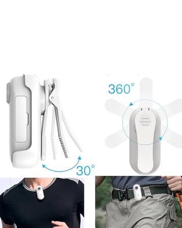 Manyetik Klipsli Mini Aksiyon Kamera 1080P WiFi Bağlantılı Geniş Açılı Lens