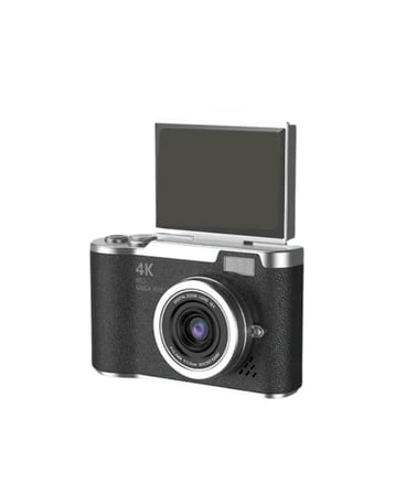 4K Dijital Kamera 48 MP 8X Zoom ve 180 Derece Flip Ekran Vlog Çekim Özellikli
