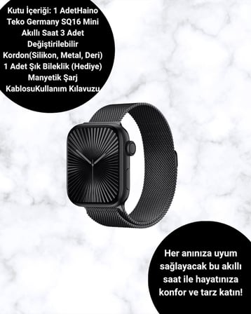SQ-16 Mini Series 10 Akıllı Saat | Spor Modları, Bildirim ve Müzik Kontrolü