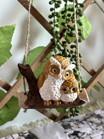 Evdeki Atölyem Sallanan Baykuş balkon /bahçe süsü