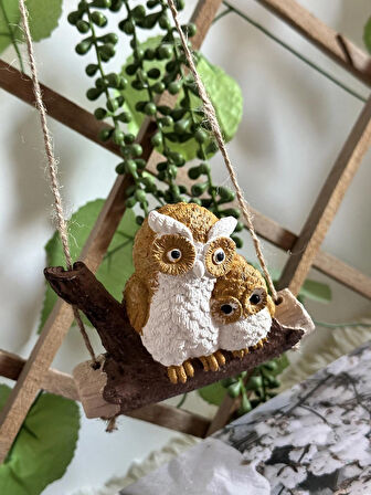 Evdeki Atölyem Sallanan Baykuş balkon /bahçe süsü