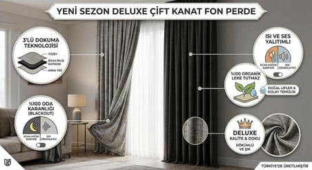 Özel Tasarım 280*240 cm. Organik Pamuklu Çift Kanat Fon Perde Luxury Deluxe Mikropetek Dokuma Oda Karanlığı Isı Ses yalıtımlı Leke tutmaz Solmaya Dayanıklı Kırışmaz baykuş renkli