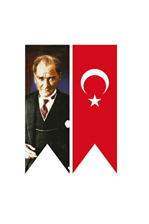 Atatürk Ve Türk Bayrağı Kırlangıç Ikili Set 50x200 cm