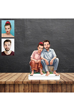 Yakın arkadaş best friends Karikatür Figürü,Sevgiliye Hediye,Doğum Günü Hediyesi