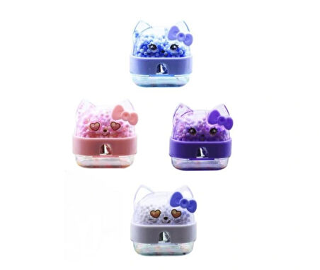 MK-4060 Renkli Köpük Boncuklu Cutie Kitty Pastel Kalemtıraş
