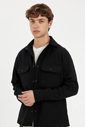 DeFacto Relax Fit Uzun Kollu Gömlek A6872AX24AUBK81