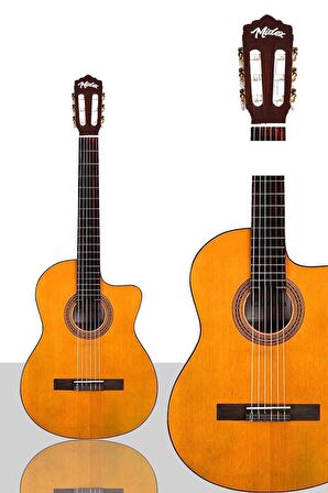Midex CG-395YL Klasik Gitar 4/4 Kesik Kasa Full Set (Çanta Askı Tuner Metod Pena)