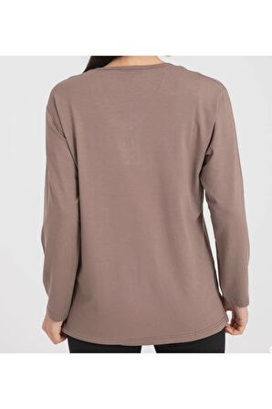 Likralı Turlu Viskon V Yaka Anne Penye Bluz