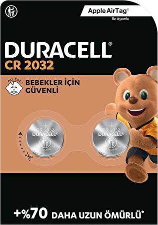 Duracell Lityum 2032 Düğme Pil 3V 2'li Paket (CR2032)