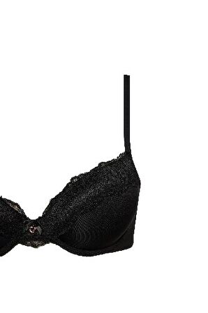 DeFacto Dantel Detaylı Dolgulu Push Up Bra-Fall in Love D8163AX25SPBK81