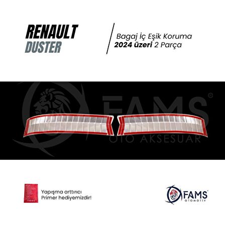 Renault Duster 2024 Üzeri Için Krom Bagaj Iç Eşik Koruma 2 Parça Paslanmaz Çelik
