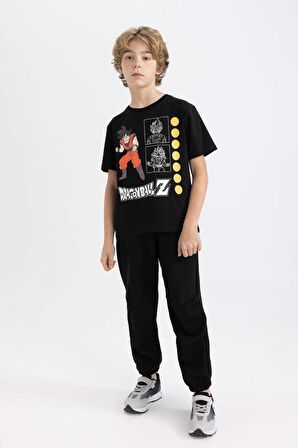 DeFacto Erkek Çocuk Dragon Ball Bisiklet Yaka Kısa Kollu Tişört C0518A824SMBK81