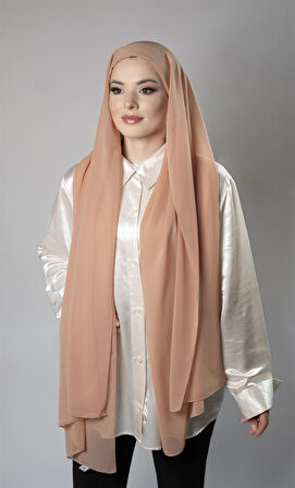 Sütlü Kahve Pratik Hazır Geçmeli Şal Şifon Boru Boneli 3001_26