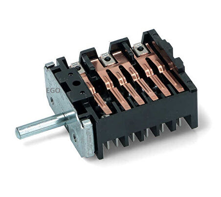 Arçelik Fırın Komutatör Şalter , 163100005 Kademe Anahtarı  6+6 Şalter - 6 Konum + Off