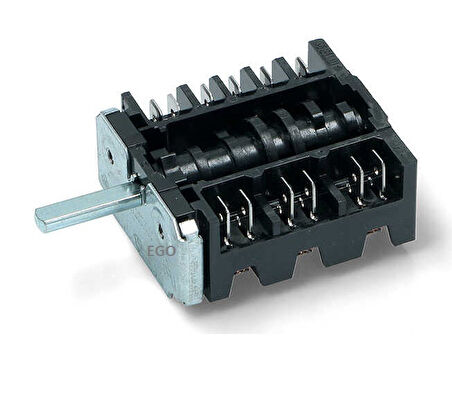 Arçelik Fırın Komutatör Şalter , 163100005 Kademe Anahtarı  6+6 Şalter - 6 Konum + Off